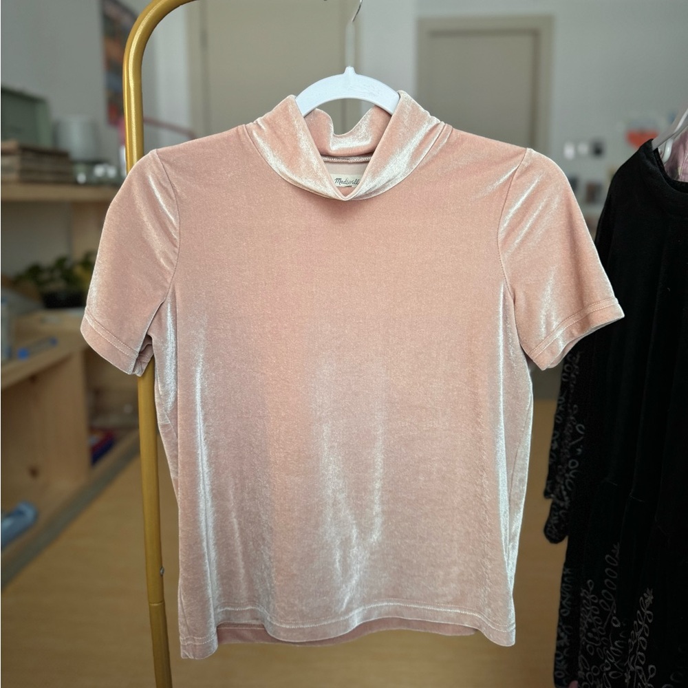 Madewell Velvet Mockneck Tee